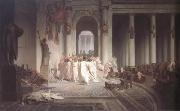 Alma-Tadema, Sir Lawrence Jean-Leon Gerome,The Death of Caesar (mk23) oil painting reproduction